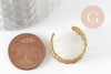 Bagues réglables dentelle laiton brut 19mm, x1 (G0510)