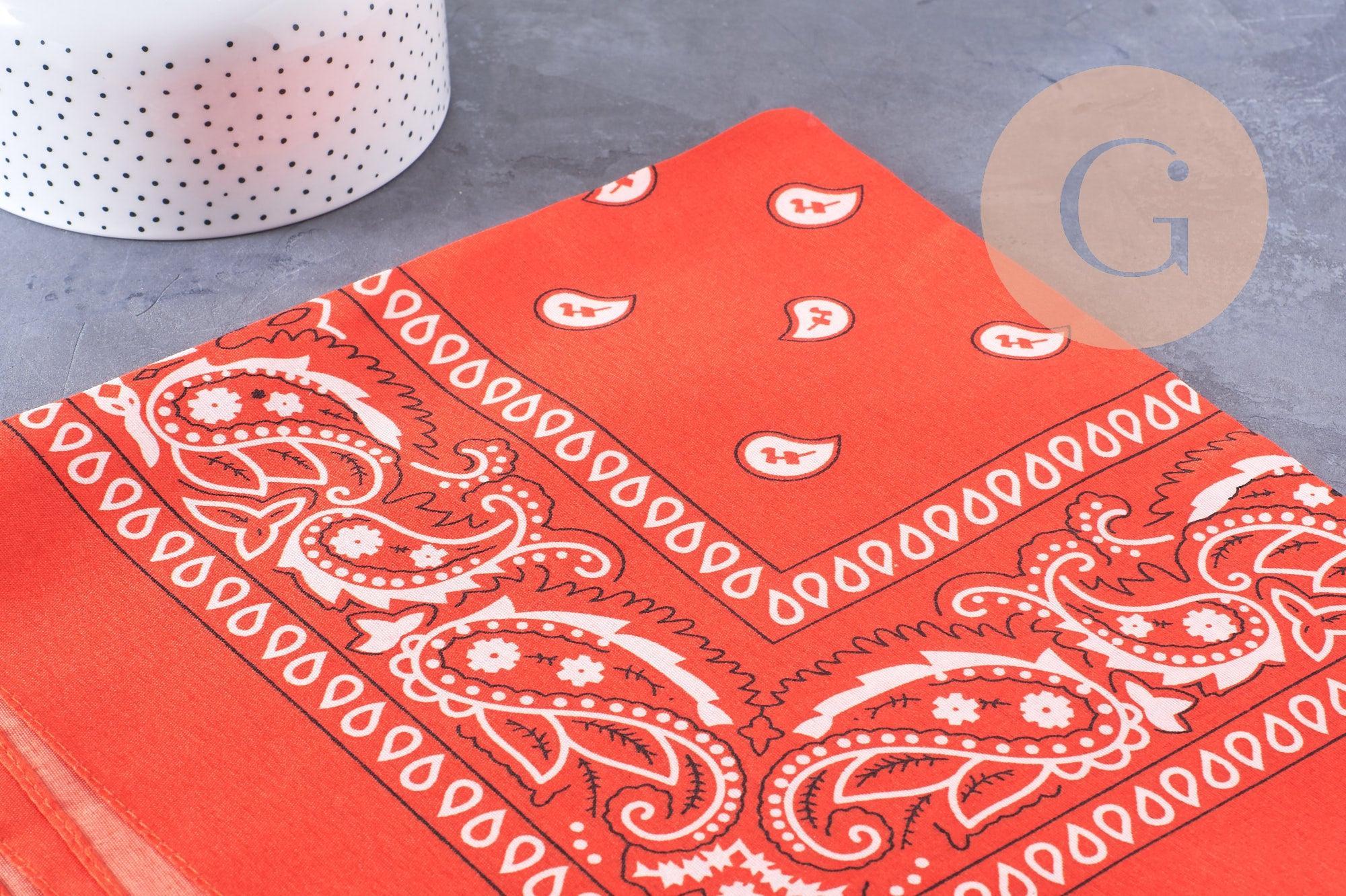 Bandana motif Cachemire Polyester 55cm, x1 (G10691)