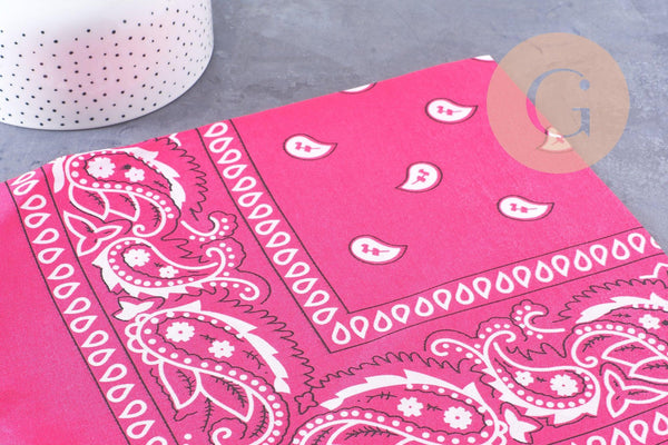 Bandana motif Cachemire Polyester 55cm, x1 (G10691)
