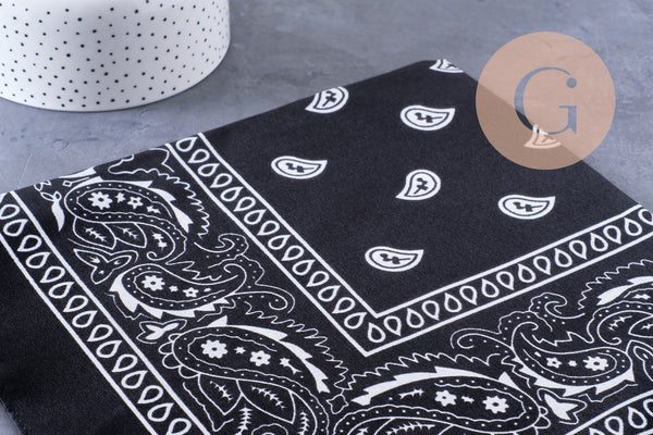 Bandana motif Cachemire Polyester 55cm, x1 (G10691)