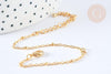 Base de bracelet chaine dorée satellite 16K 2.5microns 17.7cm, x1 (G8182)
