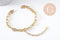 Base de bracelet chaine maille marine laiton doré 18k 15cm, x1 (G10394)