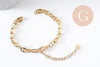 Base de bracelet chaine maille marine laiton doré 18k 15cm, x1 (G10394)