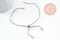 Base de bracelet chaine rolo réglable acier 304 inoxydable platine 25cm, x1 (G9496)