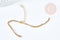 Base de bracelet réglable maille gourmette acier doré 304 inoxydable 15.5cm, x1 (G8624)