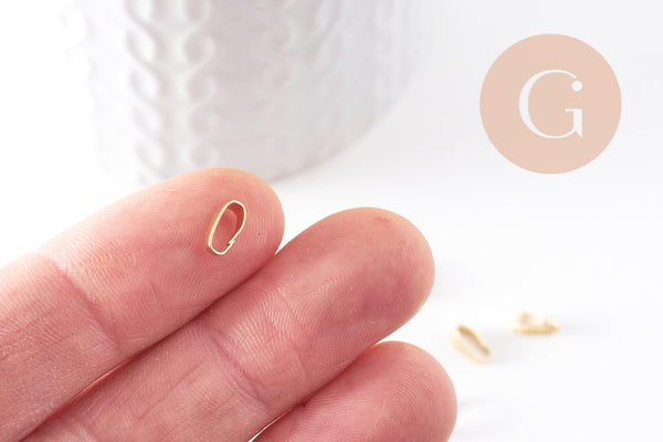 Bélière acier 304 inoxydable doré 7mm, x10 (G2897)