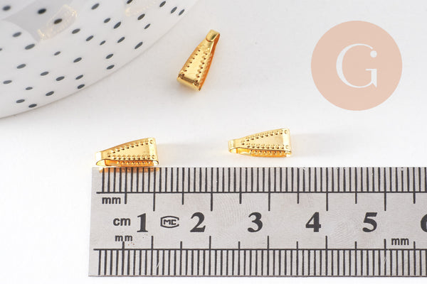 Bélière laiton doré 11mm, x40 (G1540)