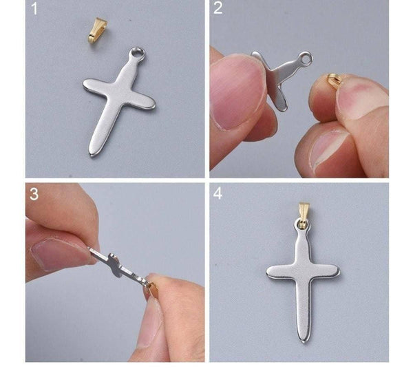 Bélière laiton laiton brut 8mm, x20 (G0025)