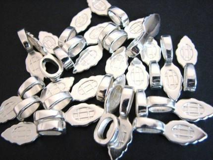 Bélière zamac argentée 16mm, x5 (G0903)