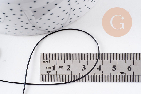 Bobine fil élastique nylon noir 0.8mm, x1 bobine de 10 mètres (G10084)