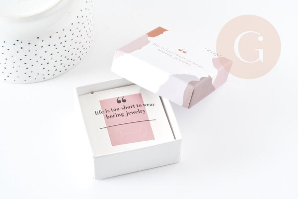 Boite cadeau Ecrin bijou carton 3.5x3.8cm, x1 (G8267)