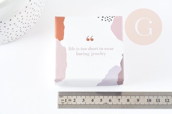 Boite cadeau Ecrin bijou carton 3.5x3.8cm, x1 (G8267)