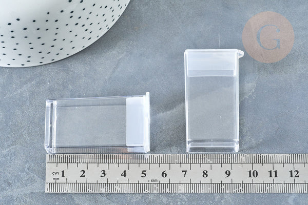 Boite rangement en plastique perles rectangle 5cm, x1 (G7995)
