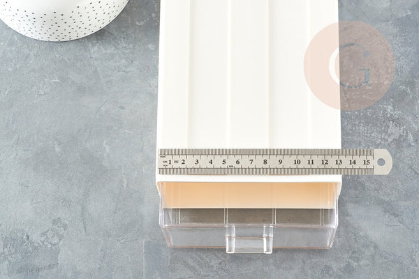 Boite rangement perles bijoux fournitures en plastique 1 tiroir 21cm, x1 (G9188)