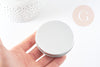 Boite rangement perles métal aluminium ronde 7.15cm, x1 (G2345)
