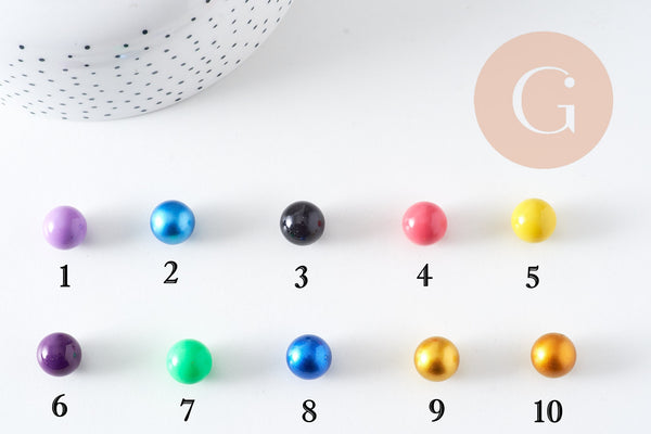 Bola carillon d'harmonie coloré 12mm, x1 (G7131)