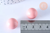 Bola carillon d'harmonie rose 16mm, x1 (G6606)