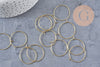 Boucles créoles laiton brut 25mm, x10 (G1906)