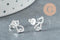 Boucles puce feuille de Gingko chat noeud fine argent massif 925 7mm, x1 paire (G9250)