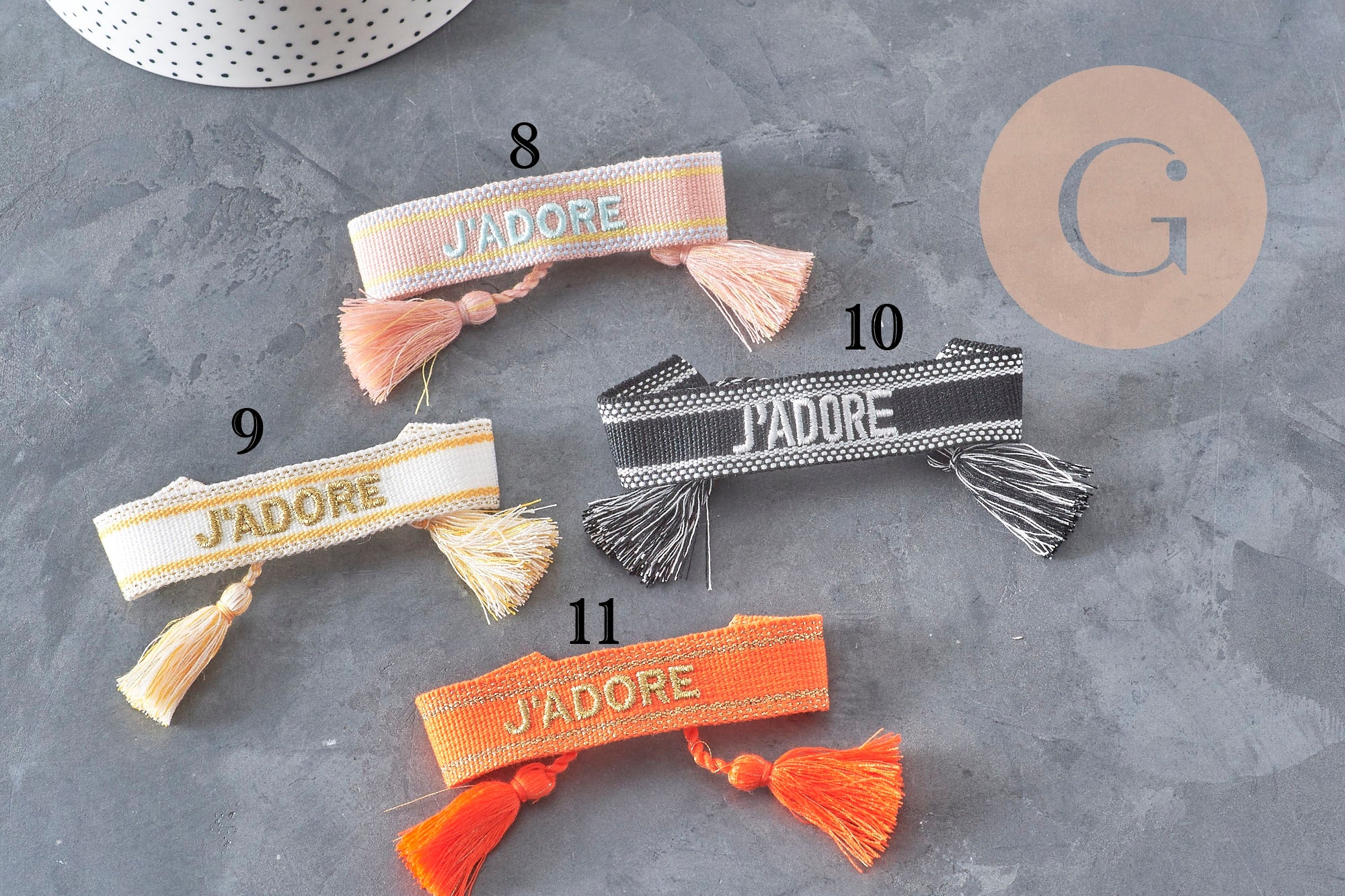 Pulsera bordada I LOVE HOPE EFJF, x1 (G7649)