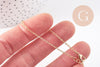 Bracelet chaine dorée forçat 16K 0.5microns 1.8mm/17cm, x1 (G5340)