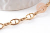 Bracelet chaine maille marine acier 304 inoxydable doré IP 14k 16.7cm, x1 (G10348)