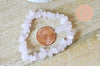 Bracelet élastique chips quartz rose naturel 50mm, x1 (G4717)