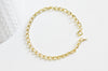 Bracelet gourmette maillons doré 16K 18cm, x1 (G1202)