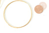 Bracelet jonc lisse rond acier 304 inoxydable doré 70mm, x1 (G7733)