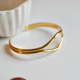 Bracelet jonc ouvert réglable 16k 64mm, x1 (G10174)
