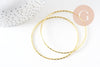 Bracelet jonc strié laiton doré 62mm, x1 (G3962)