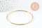 Bracelet jonc tibétain 2mm acier doré 66mm x1 (G9801)