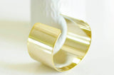 Bracelet manchette XXL réglable laiton doré 16k 40mm, x1 (G1329)