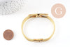 Bracelet manchette ressort laiton brut 47x60mm, x1 (G2710)