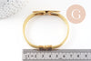 Bracelet manchette ressort laiton brut 47x60mm, x1 (G2710)