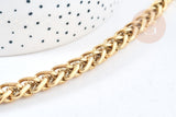 Bracelet très grosse maille acier 304 inoxydable doré 14k-20mm, x1 (G8711)