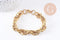 Bracelet très grosse maille acier 304 inoxydable doré IP 14k 20.5cm, x1 (G4197)
