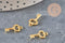 Colgante llave zamak dorado 15.5mm, x10 (G11227)