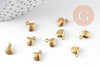 Breloque coquillage laiton, fournitures pour bijoux, breloques laiton brut ,pendentif bijoux,sans nickel, x 10, 8mm,G2559