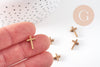 Breloque croix laiton brut 13mm, breloques laiton brut,croix bijoux,pendentif religion, x5 G0039