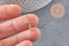 Breloque croix laiton doré 18k criStal,sans nickel,laiton brut,croix bijoux,pendentif religion, 16mm x1 (G0473)