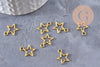 Breloque étoiles évidée zamac doré 14.5mm, x50 (G0496)