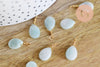 Breloque goutte amazonite naturelle facettes 21mm, x1 (G6235)