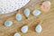 Breloque goutte amazonite naturelle facettes 21mm, x1 (G6235)