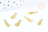 Breloque goutte laiton brut 11mm, fournitures bijoux laiton brut , x 2 (G6470)