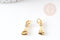Breloque main poing laiton doré 18k cristal zircon,Pendentif zircon création de bijoux,14.5mm, x1 G5257
