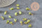 Breloque nuggets peridot naturel doré 12-14mm, x1 VALIDE-Breloques et pendentifs-Gingerlily Perles