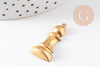 Breloque pièce échecs laiton, fournitures pour bijoux, breloques laiton brut , breloque bijoux,jeux d'échecs, x1, 20mm-G1493
