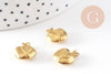 Breloque pomme laiton brut , fournitures créatives, pendentif sans nickel, pendentif geometrique,1cm, x10 G0692