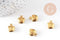 Breloque pomme laiton brut , fournitures créatives, pendentif sans nickel, pendentif geometrique,1cm, x10 G0692